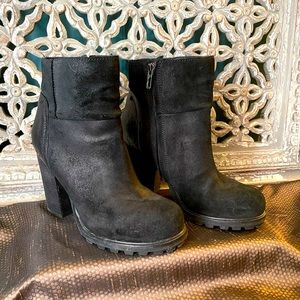 Sam Edelman Franklin black suede & leather bootie